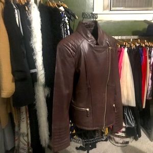 MICHAEL KORS LEATHER MOTO JACKET